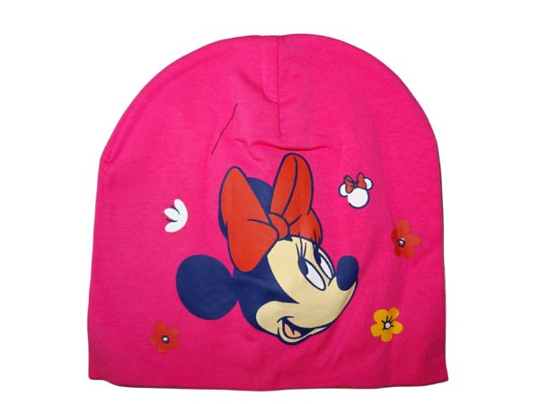 Dívčí tmavě růžová slabší čepice s Minnie