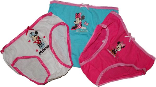 Kalhotky Minnie tyrkysové,bílé,červené 3 ks