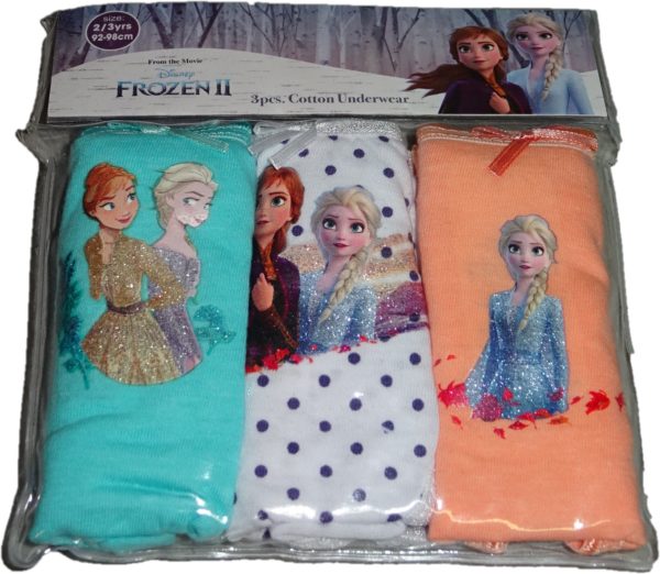 Kalhotky Frozen tyrkysové,puntíkaté,oranžové 3 ks