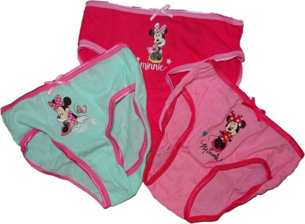 Kalhotky Minnie červené, růžové,tyrkysové 3 ks