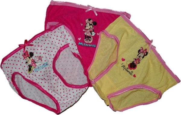 Kalhotky Minnie žluté,bílé,červené 3 ks