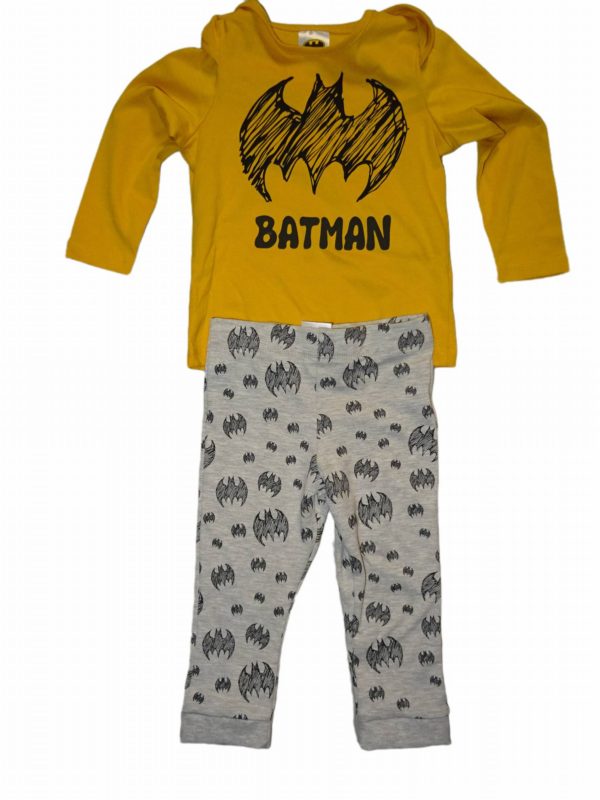 Chlapecké žluté tričko a kalhoty s Batmanem