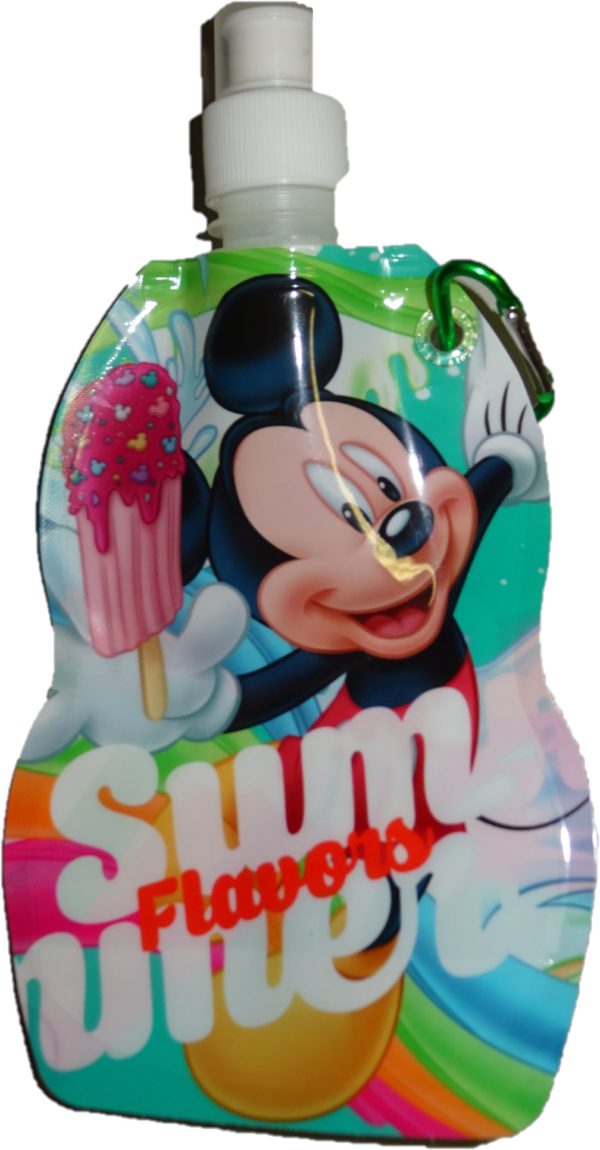 Chlapecká láhev na pití s Mickem Mousem  na připnutí s karabinou.