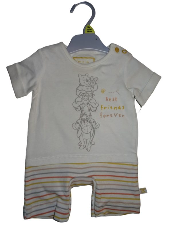 Baby bílý bodyčko s medvídkem Pú
