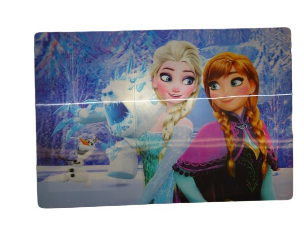 Dětská modrá 3D podložka na stůl s obrázkem Frozen