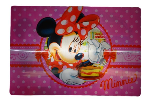 Dětská růžová 3D podložka na stůl s obrázkem Minnie