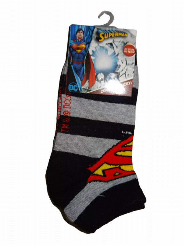 Chlapecké kotníčkové ponožky se Supermanem šedé