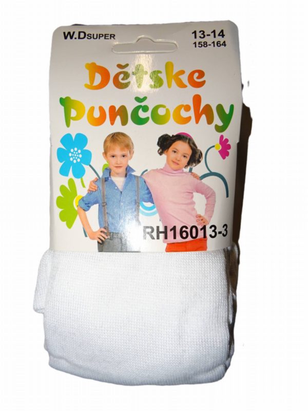Dětské obyčejné jednobarevné punčocháče světle žluté