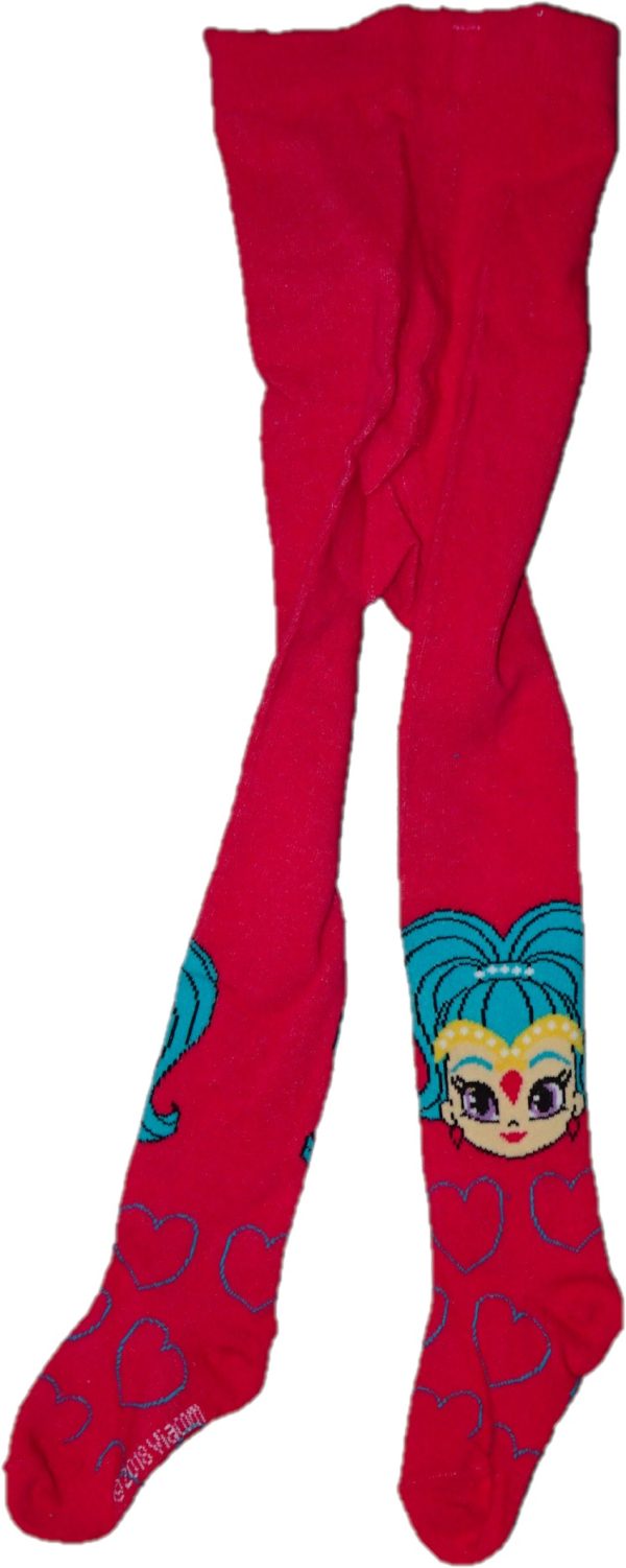 Dívčí červené punčocháče Shimmer Shine.