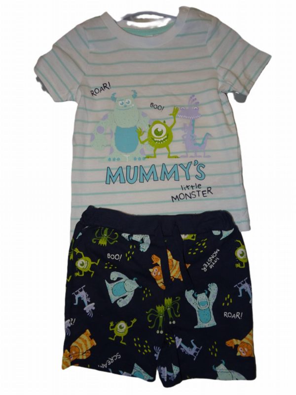 Chlapecké bavlněné pyžamo s příšerkama Mummyes little monster
