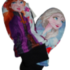 Dívčí palcové růžové rukavice s Elsou a Annou z filmu Frozen.