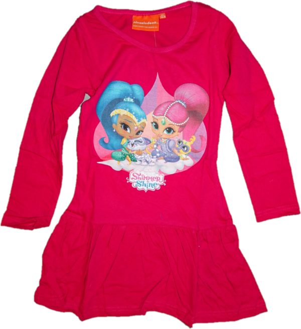 Dívčí červené šaty Shimmer a Shine.