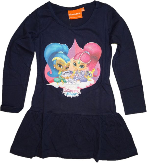 Dívčí tm.modré šaty Shimmer a Shine.