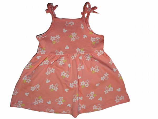 Baby šaty růžové s kytičkami a hnědé s Minnie 2ks - Image 2