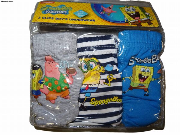 Chlapecké slipy z pohádky SpongeBob, náhodný výběr barev po 3ks - Image 2