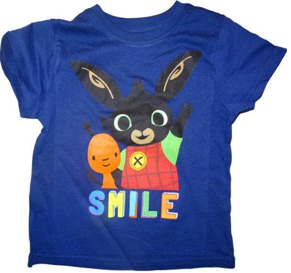 Chlapecké modré bavlněné tričko s králíčkem Bingem Smile